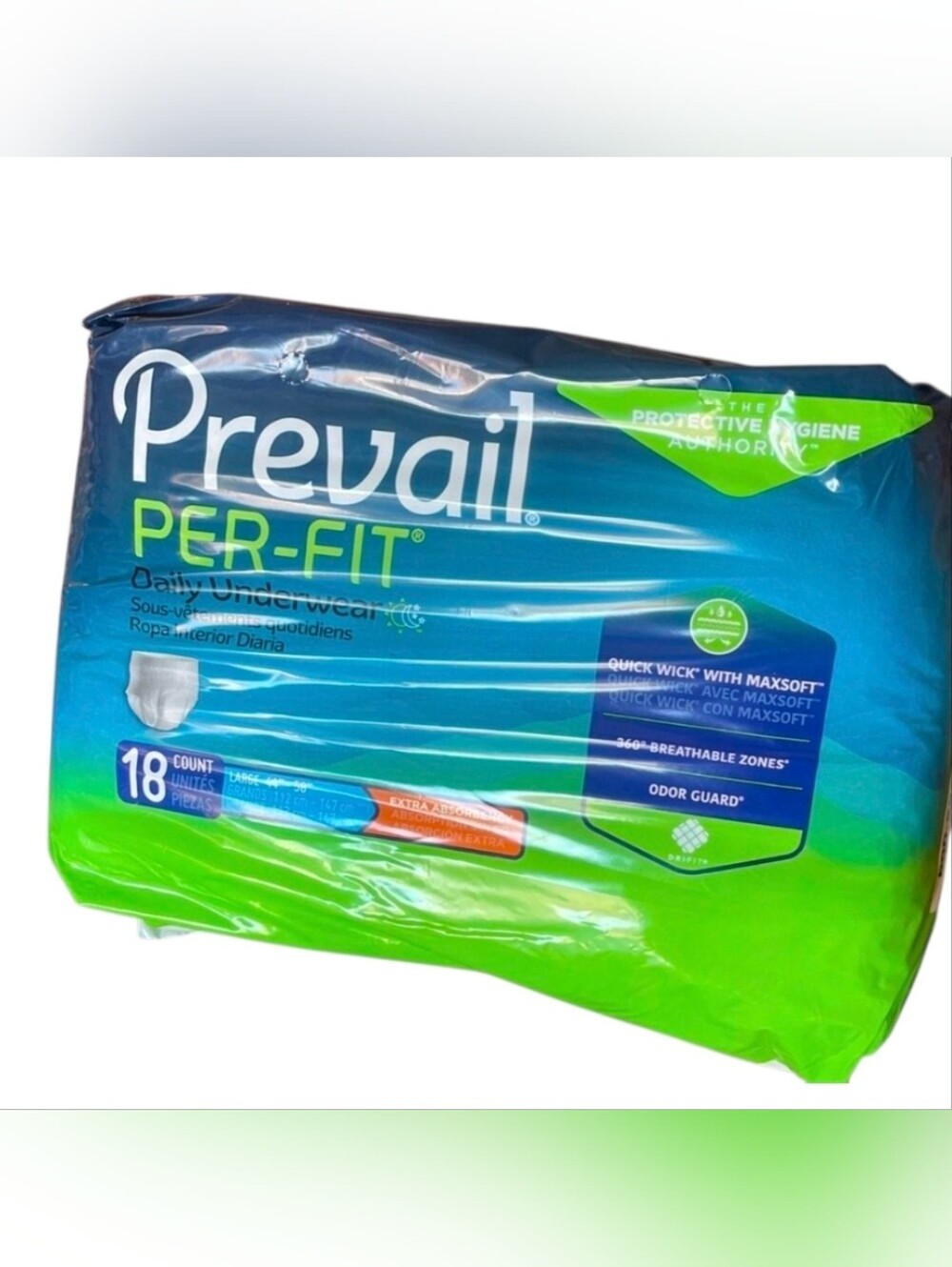 PREVAIL Per-Fit Daily Underwear - XL Extra Absorbency (18 Count)